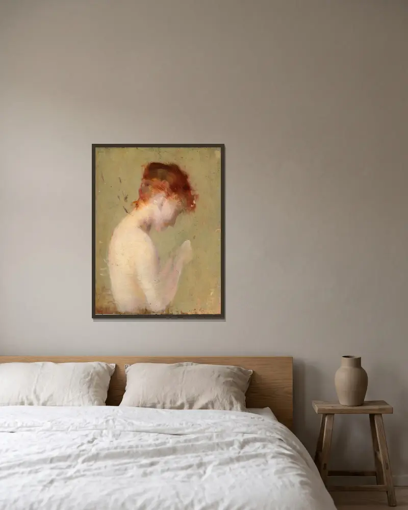Ohne Titel von Carolus-Duran gerahmt an einer Wand