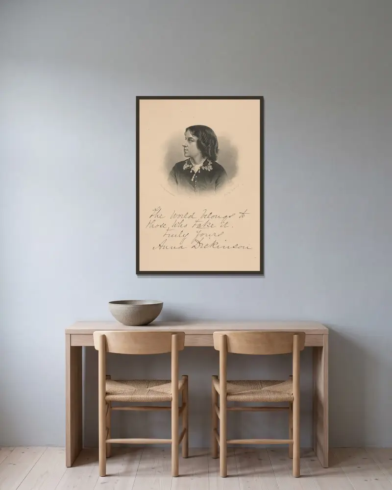 Anna Dickinson von Felix Octavius Carr Darley gerahmt an einer Wand