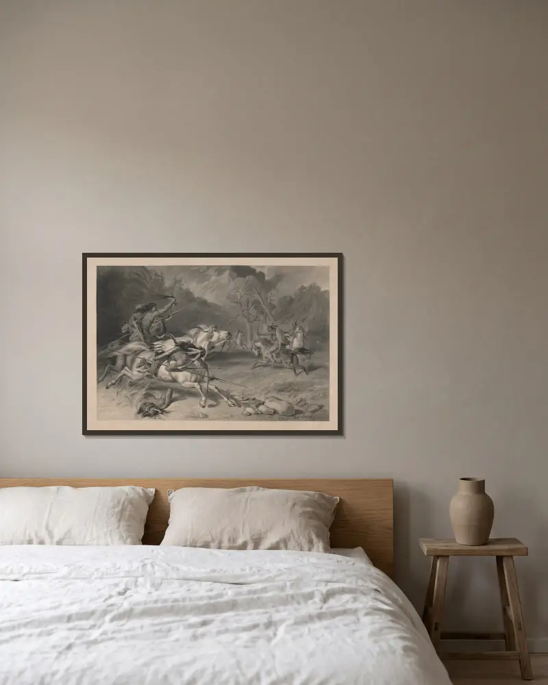 Die Begegnung von Felix Octavius Carr Darley gerahmt an einer Wand