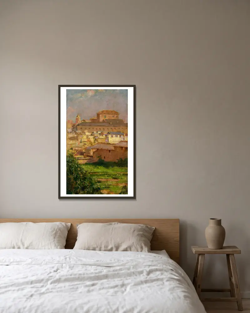 Palazzo Barberini, Rome av James Carroll Beckwith inramad på en vägg
