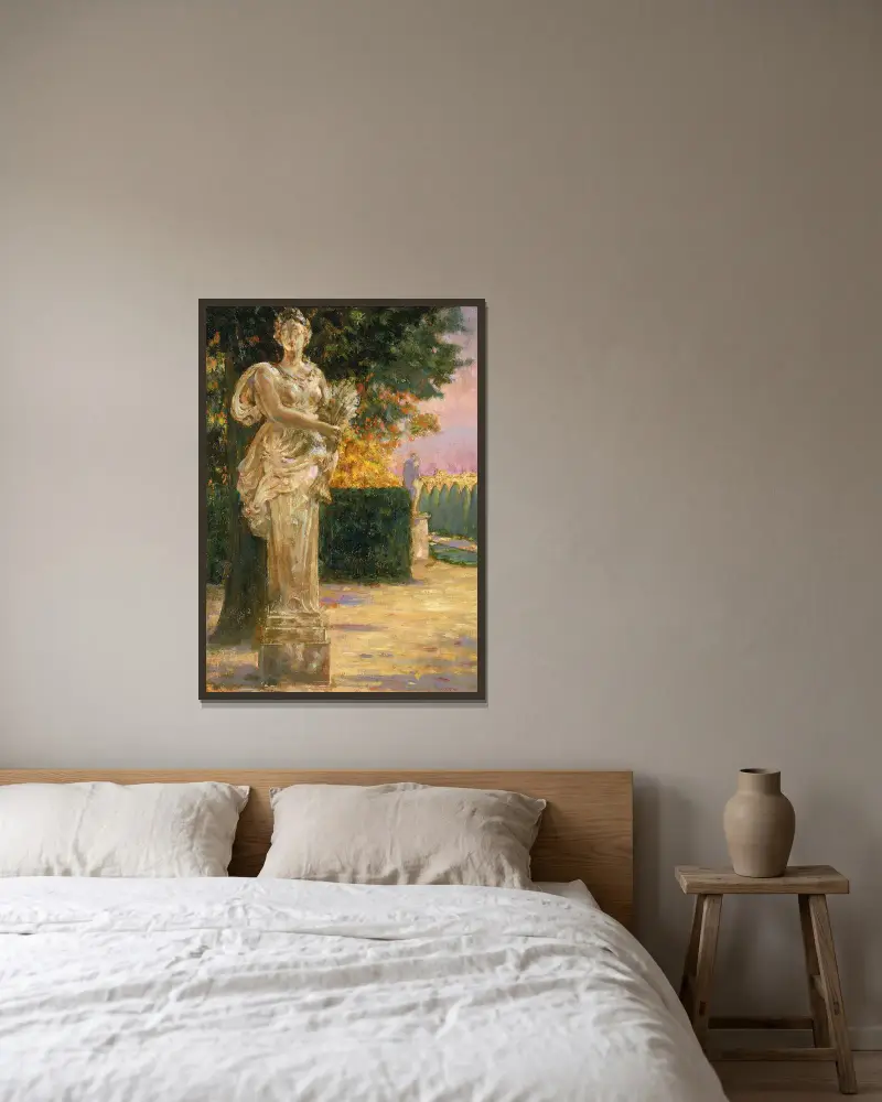 Terminalfigur av Ceres av James Carroll Beckwith inramad på en vägg