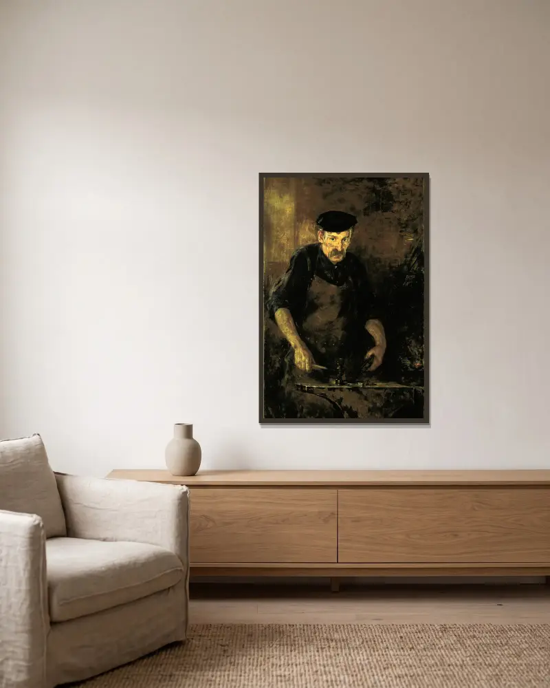Der Schmied von James Carroll Beckwith gerahmt an einer Wand