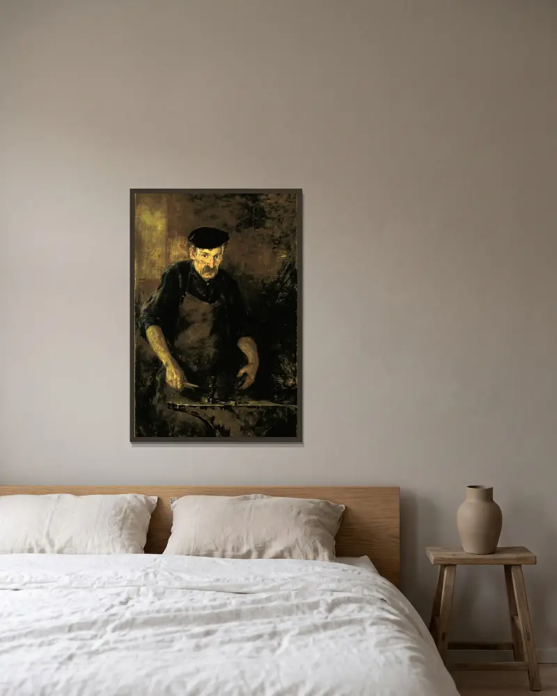Der Schmied von James Carroll Beckwith gerahmt an einer Wand