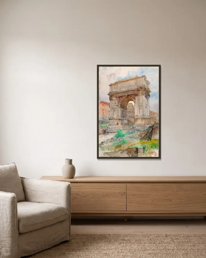 Titusbogen, Rom von Cass Gilbert gerahmt an einer Wand
