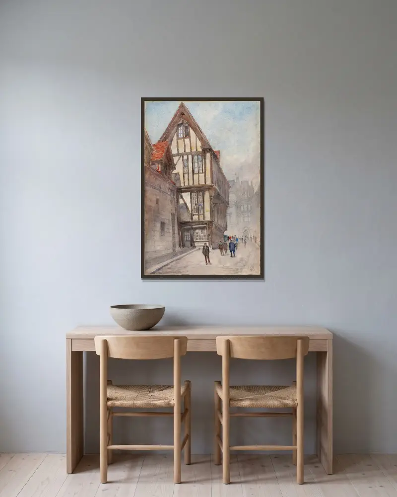 Starý dům v Rouenu, Cass Gilbert v rámu na stěně