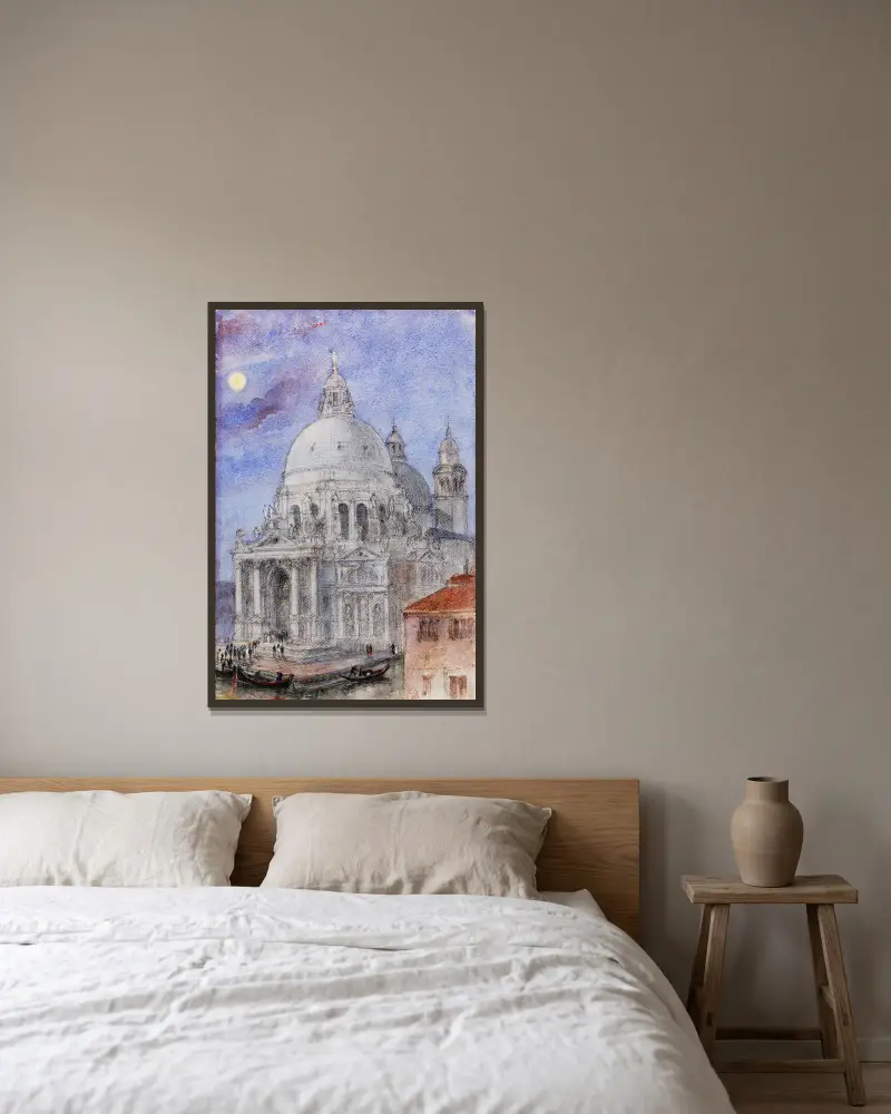 Santa Maria della Salute, Venedig av Cass Gilbert inramad på en vägg