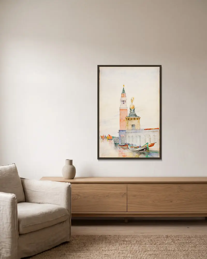 Venedig von Cass Gilbert gerahmt an einer Wand