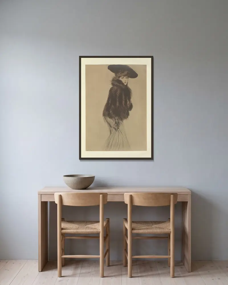 Madame Helleu von Paul César Helleu gerahmt an einer Wand