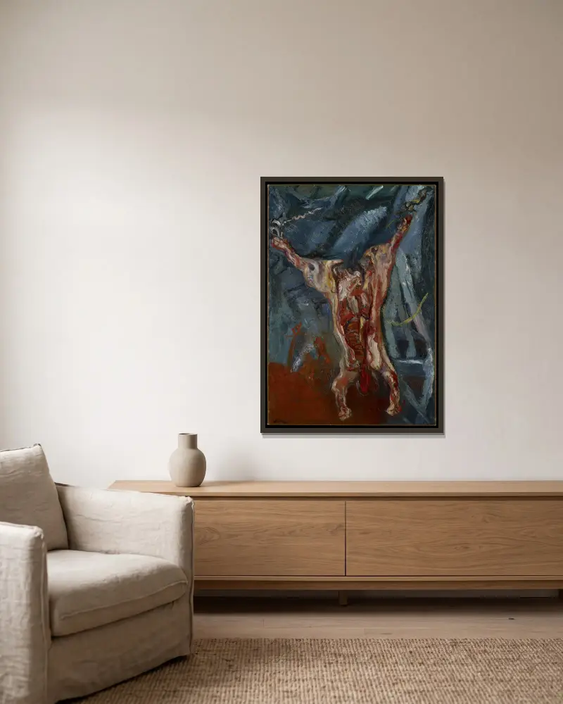 Carcass of Beef, 1925 – nr 2 av Chaïm Soutine inramad på en vägg