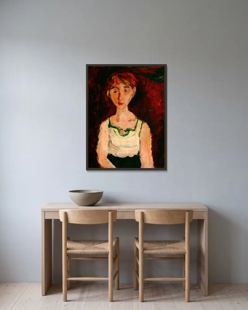 Little Girl av Chaïm Soutine inramad på en vägg