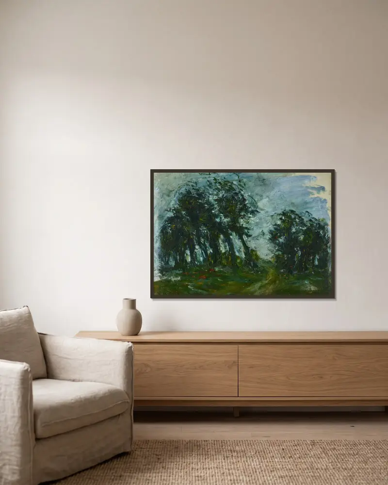 Paysage – nr 1 av Chaïm Soutine inramad på en vägg
