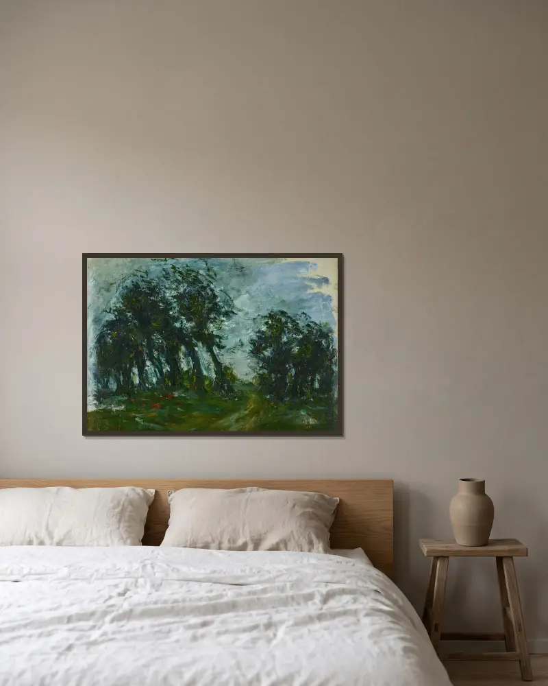 Paysage – nr 1 av Chaïm Soutine inramad på en vägg