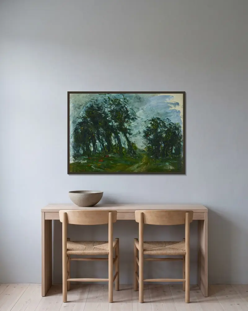 Paysage – nr 1 av Chaïm Soutine inramad på en vägg