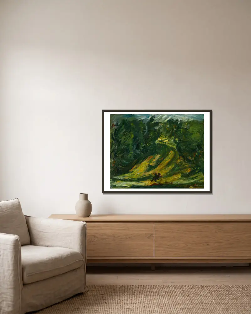 Paysage, 1939 av Chaïm Soutine inramad på en vägg