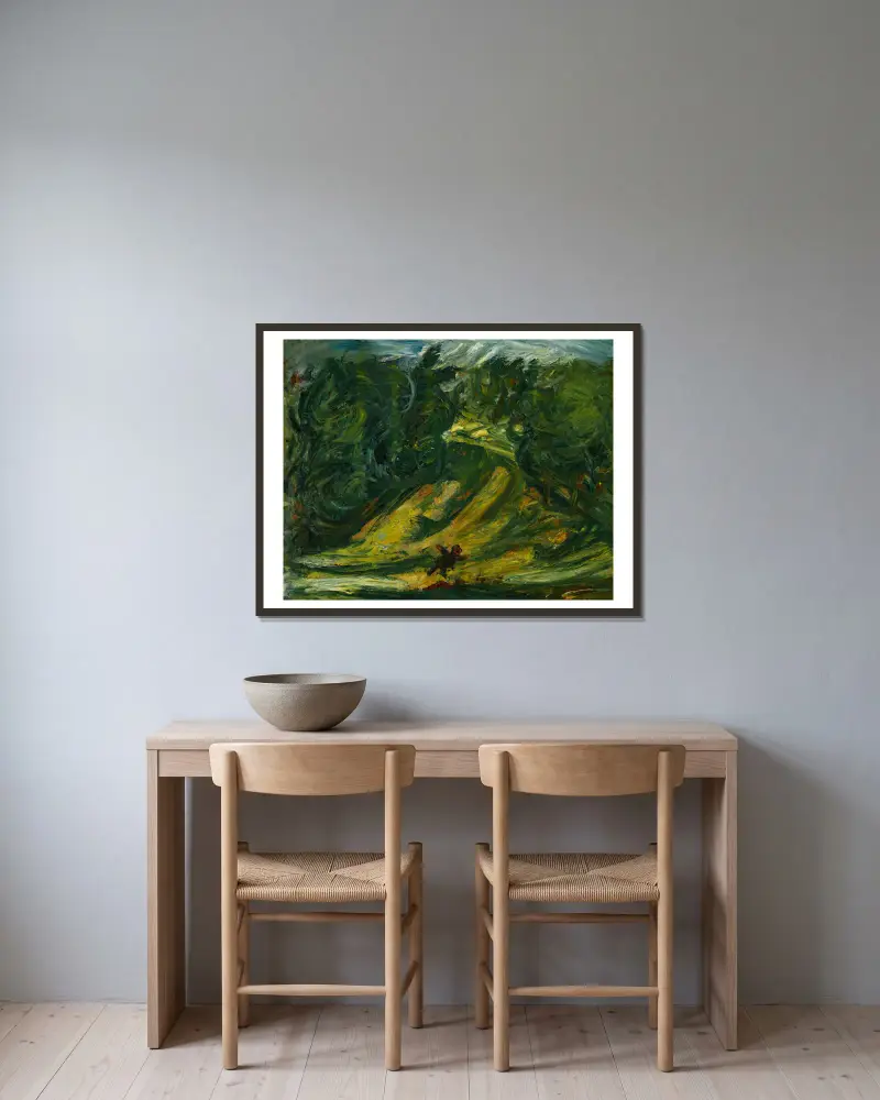 Paysage, 1939 av Chaïm Soutine inramad på en vägg