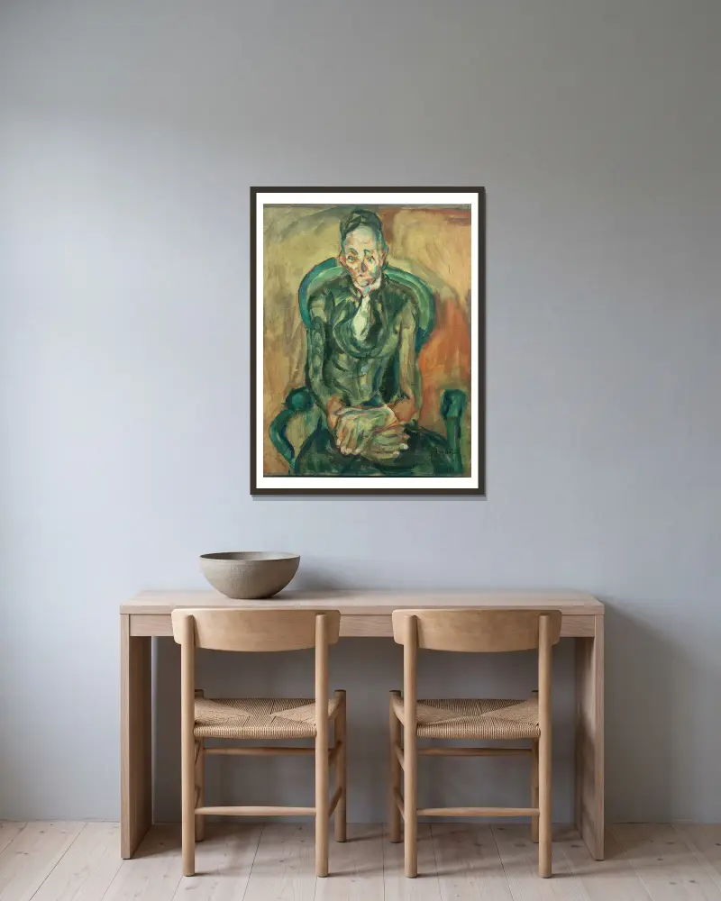 Seated Woman av Chaïm Soutine inramad på en vägg
