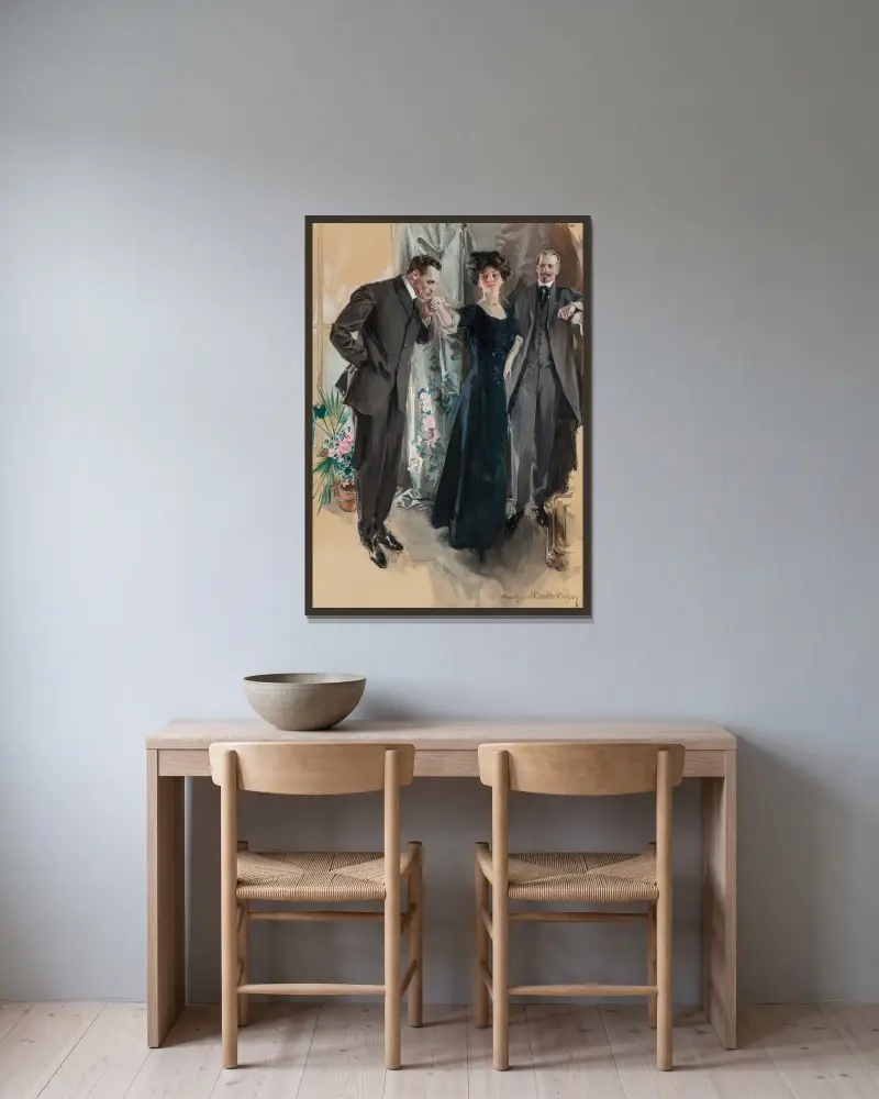 Die Freier von Howard Chandler Christy gerahmt an einer Wand