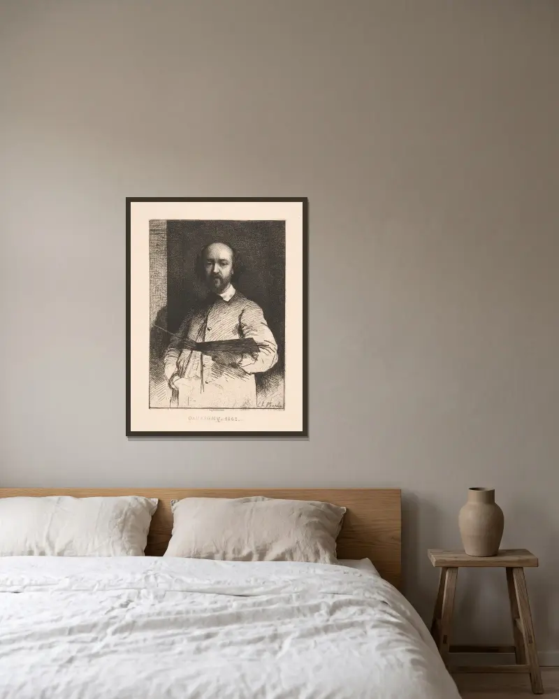 Daubigny. 1862, Charles Chaplin v rámu na stěně