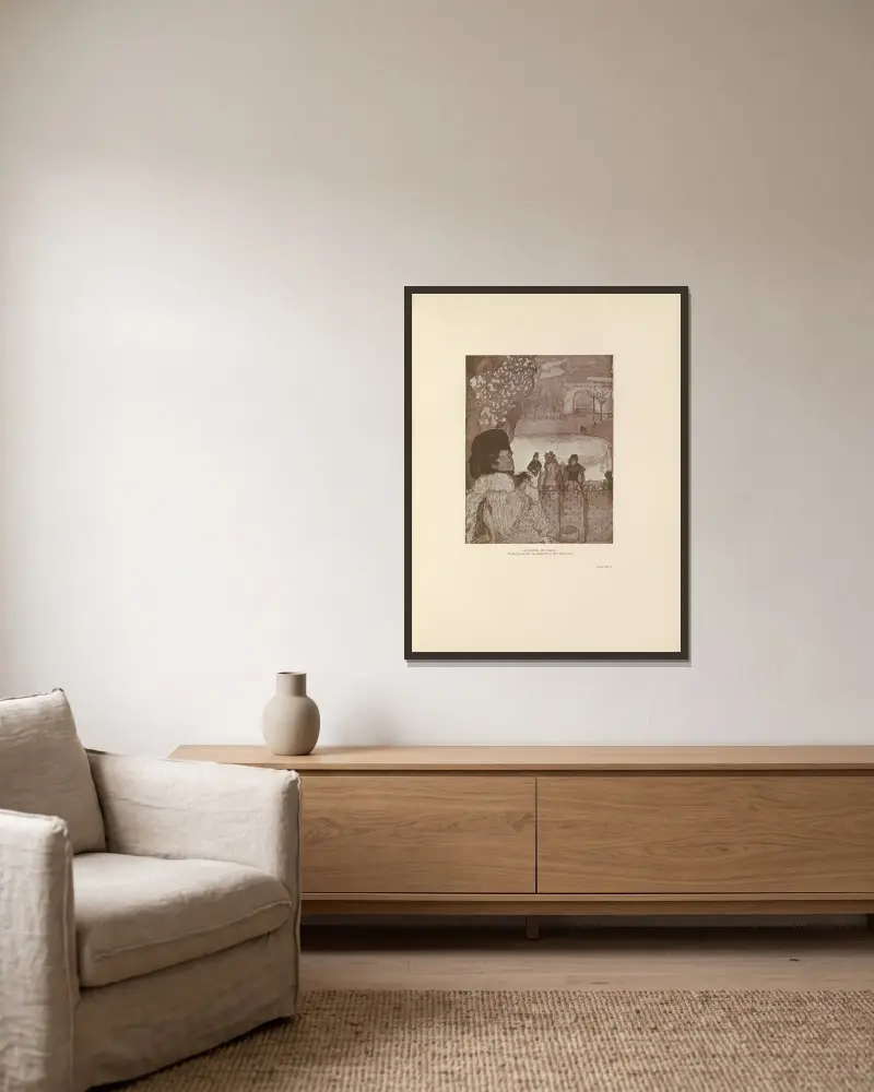 Souvenir de Paris von Charles Conder gerahmt an einer Wand