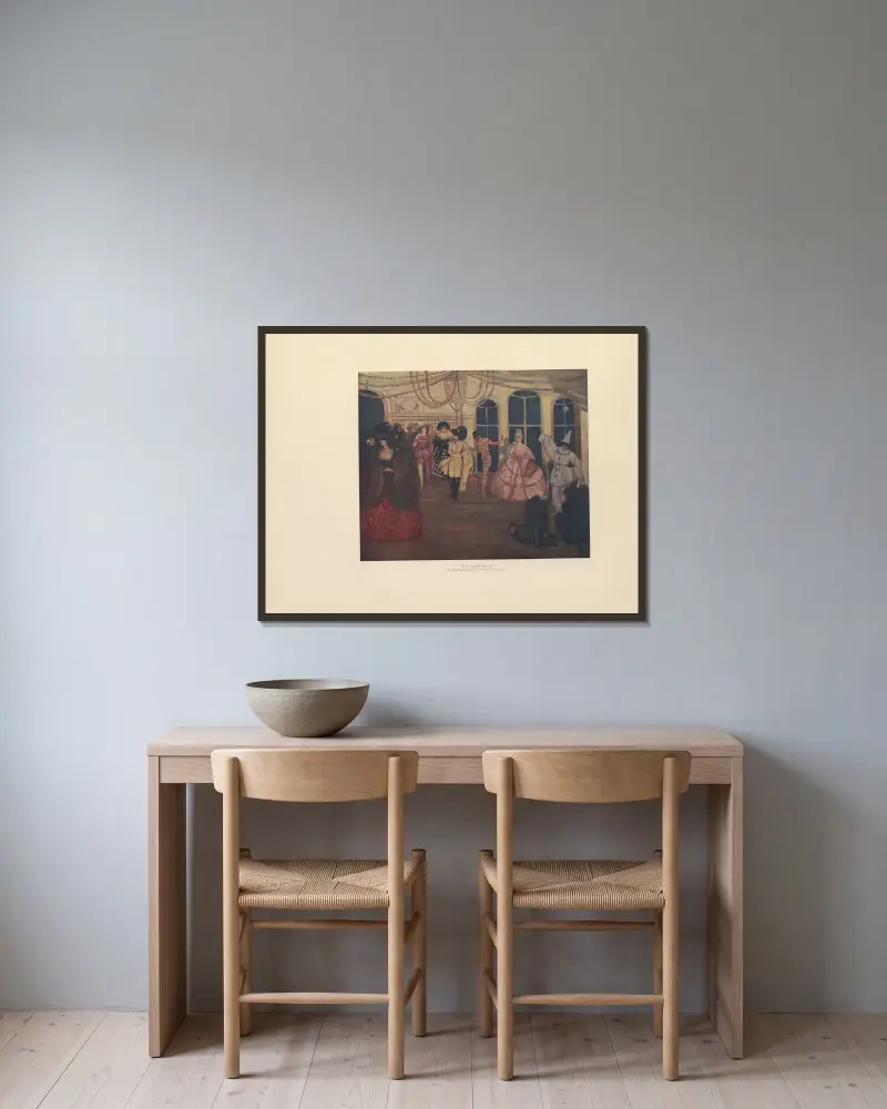 Maškaráda, Charles Conder v rámu na stěně