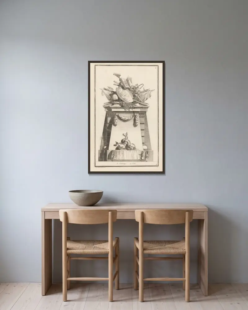 Der Frühling und der Sommer von Jean-Charles Delafosse gerahmt an einer Wand