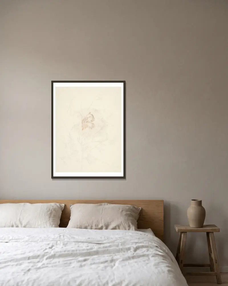 Flower av Charles Demuth inramad på en vägg