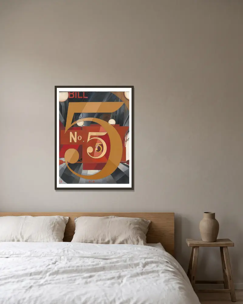 Jag såg siffran 5 i guld av Charles Demuth inramad på en vägg
