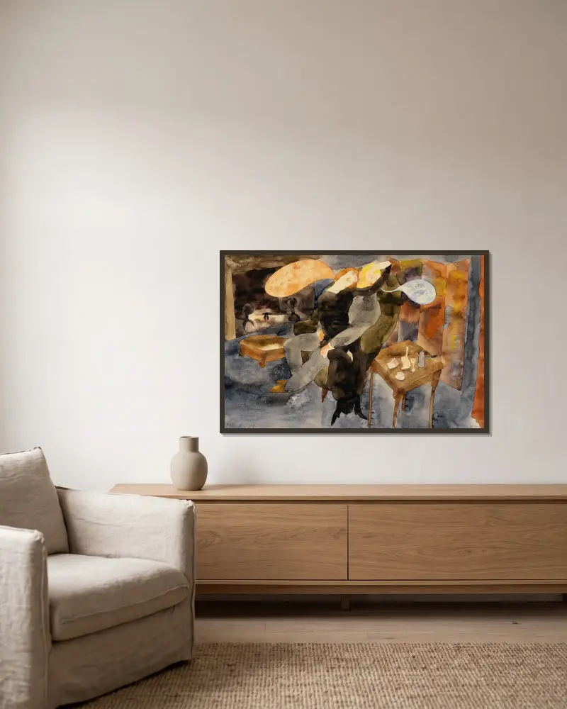 Lula und Alva Schön von Charles Demuth gerahmt an einer Wand