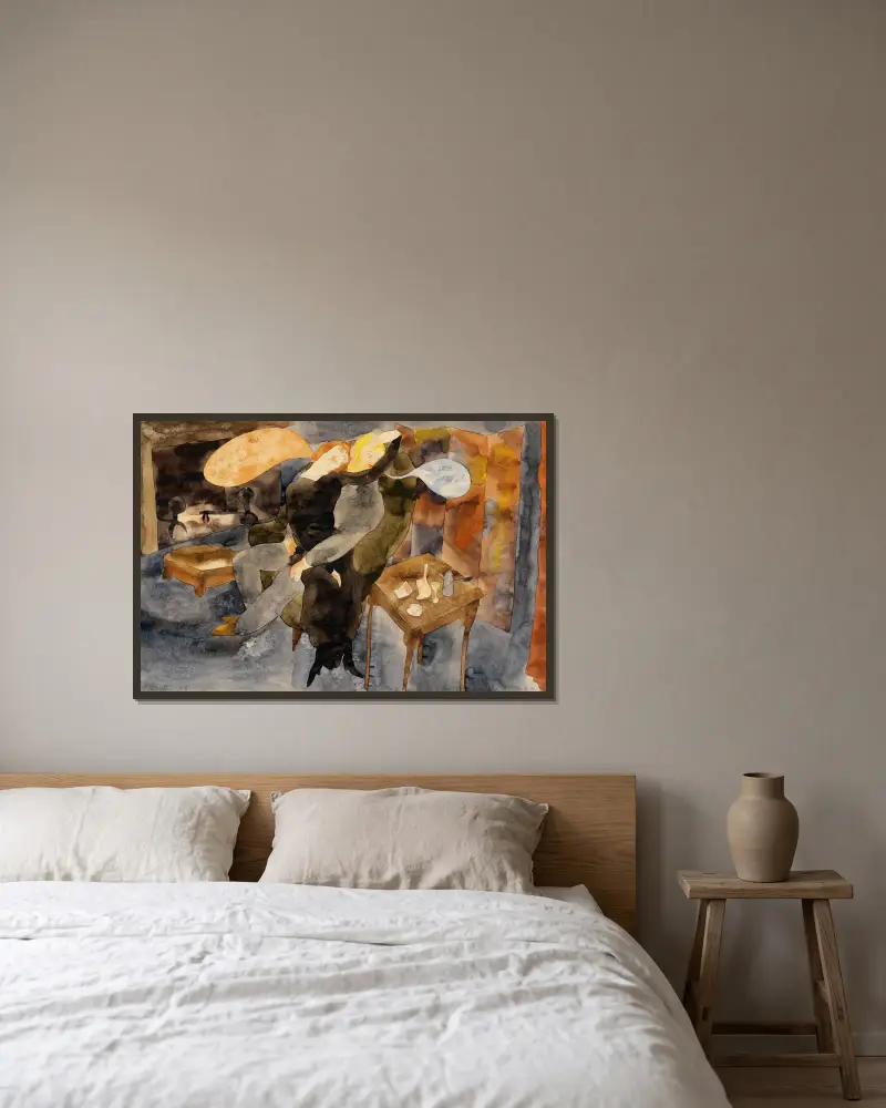 Lula und Alva Schön von Charles Demuth gerahmt an einer Wand