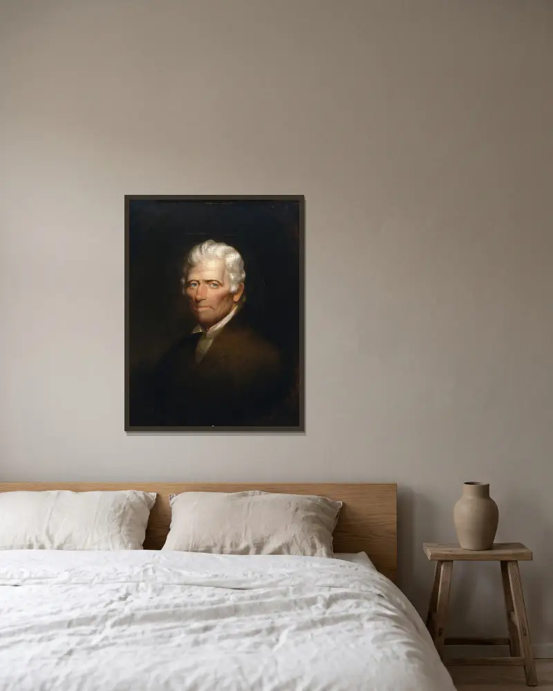 Daniel Boone av Chester Harding inramad på en vägg