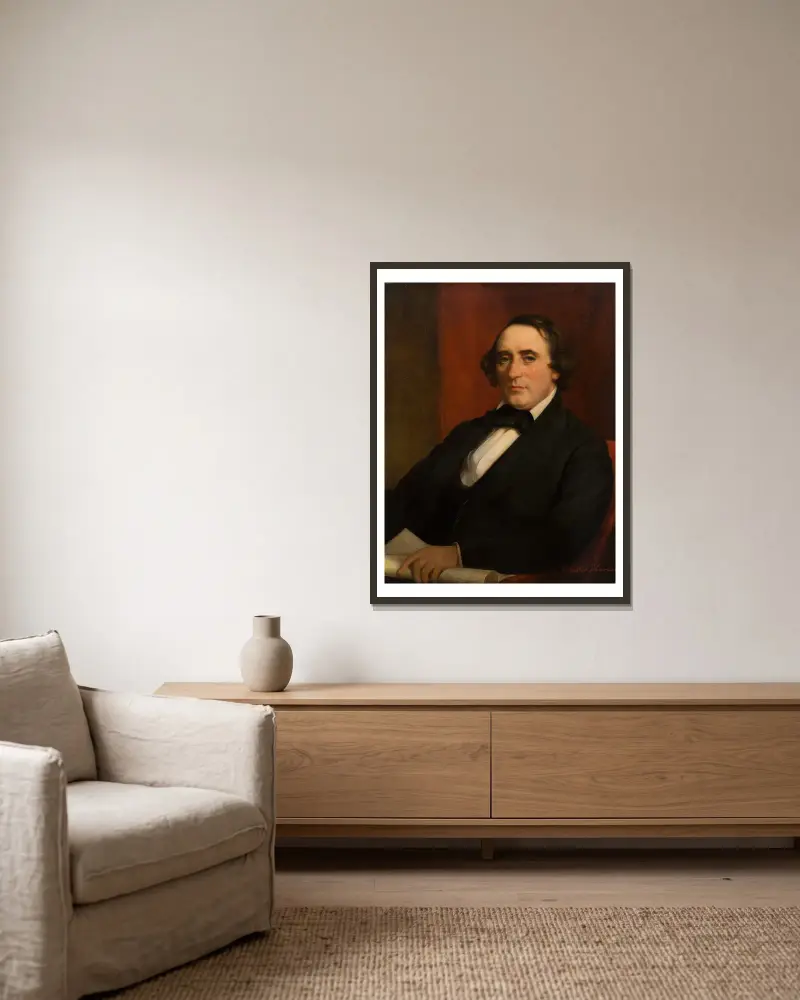 George I. Barnett av Chester Harding inramad på en vägg