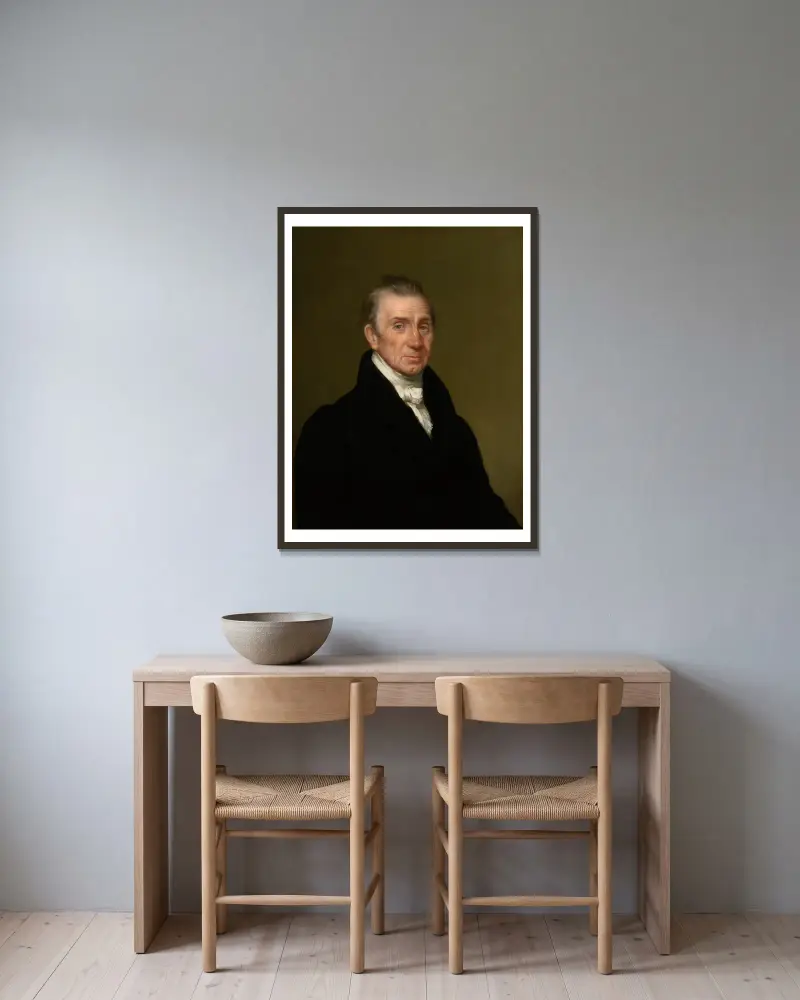 James Monroe av Chester Harding inramad på en vägg