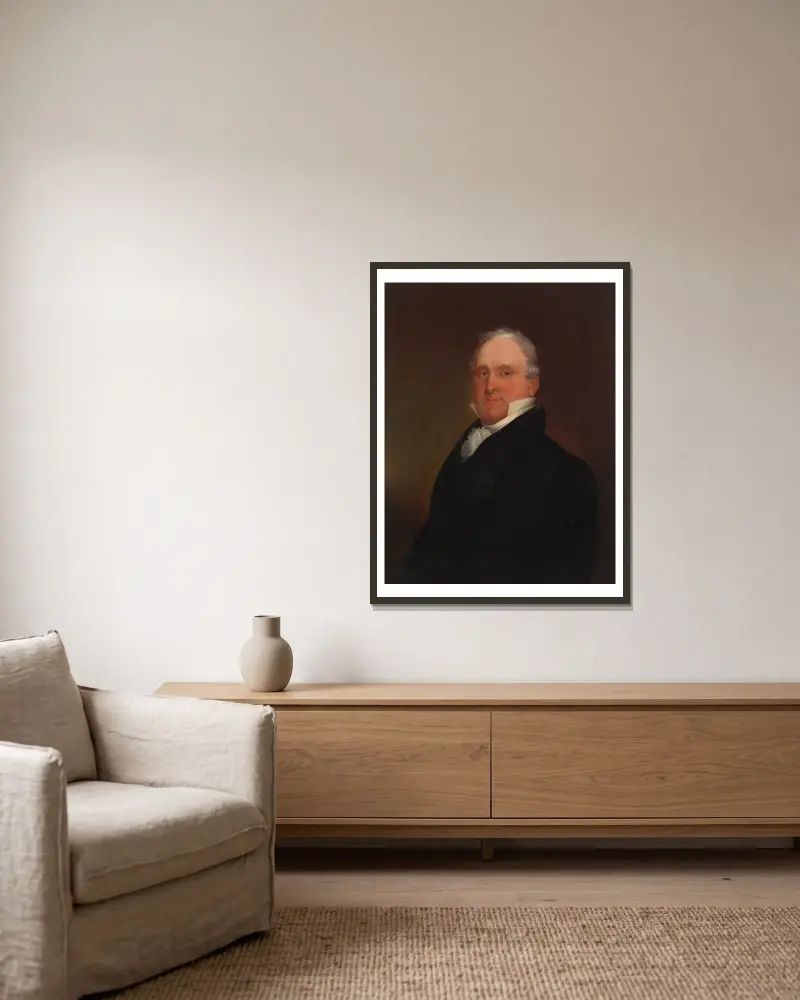 The Honorable James Lanman av Chester Harding inramad på en vägg