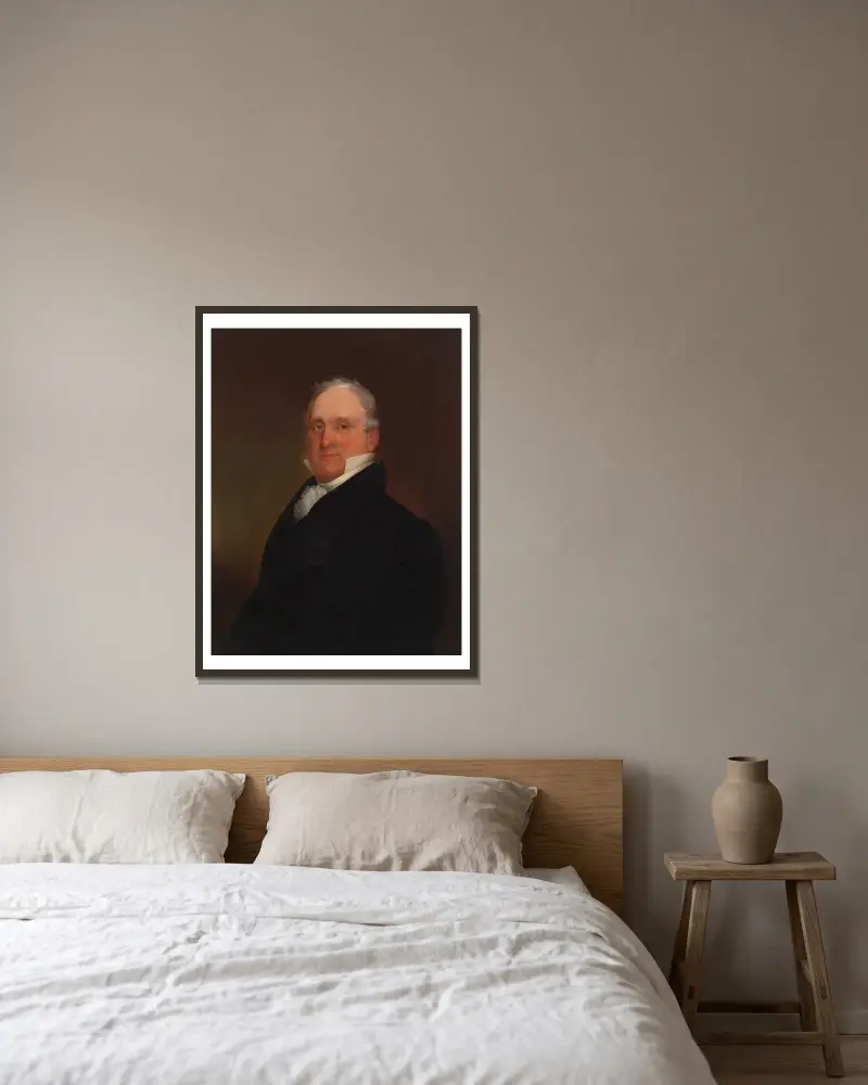 The Honorable James Lanman av Chester Harding inramad på en vägg
