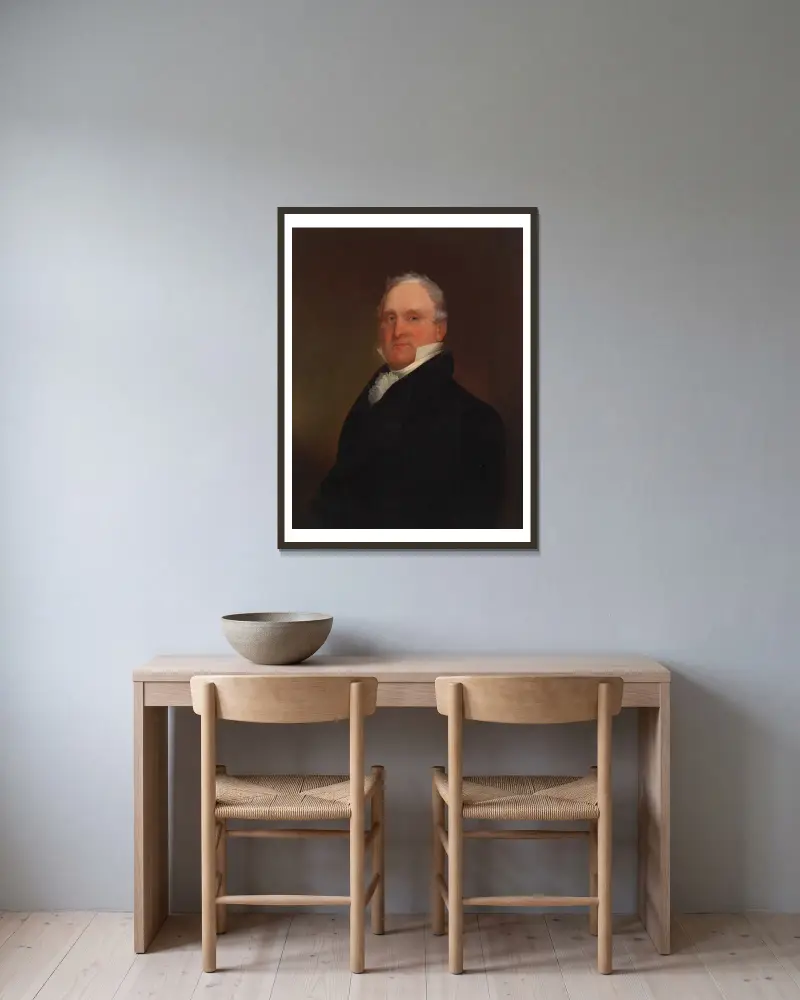 The Honorable James Lanman av Chester Harding inramad på en vägg