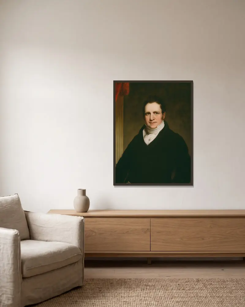 Thomas Abthorpe Cooper (1776-1849) av Chester Harding inramad på en vägg
