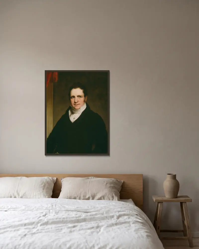 Thomas Abthorpe Cooper (1776-1849) av Chester Harding inramad på en vägg