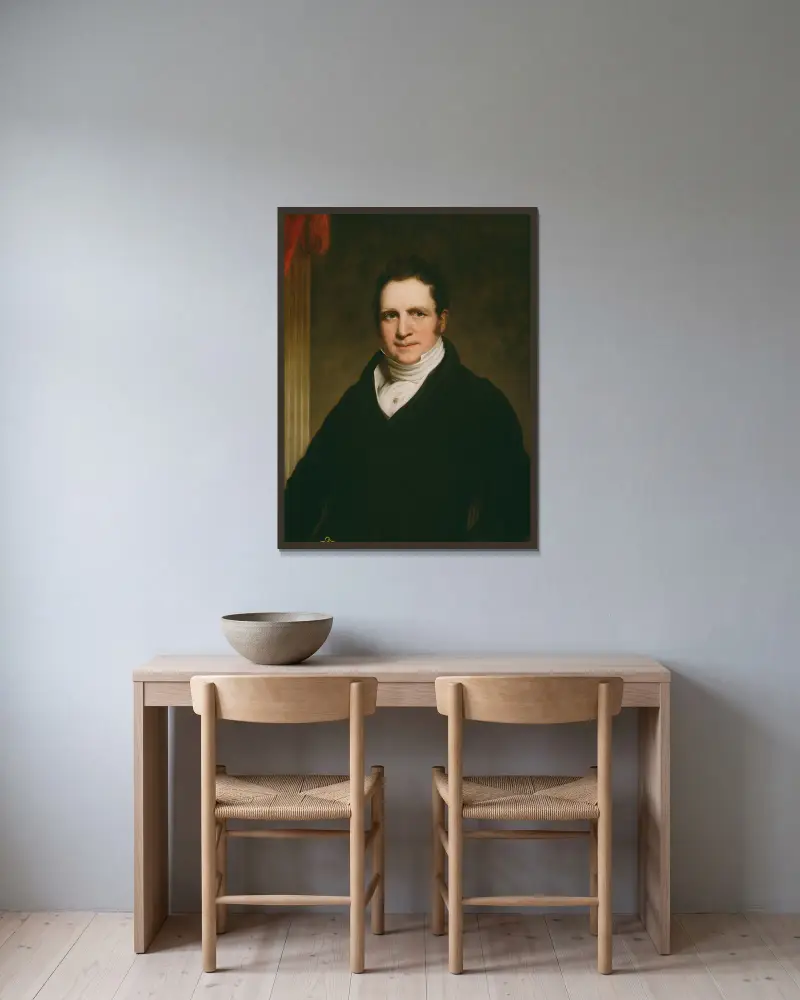 Thomas Abthorpe Cooper (1776-1849) av Chester Harding inramad på en vägg