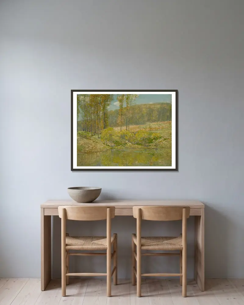 Frühling, Navesink Highlands von Childe Hassam gerahmt an einer Wand