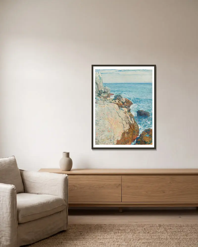 Das östliche Kap, Appledore – Isles of Shoals von Childe Hassam gerahmt an einer Wand
