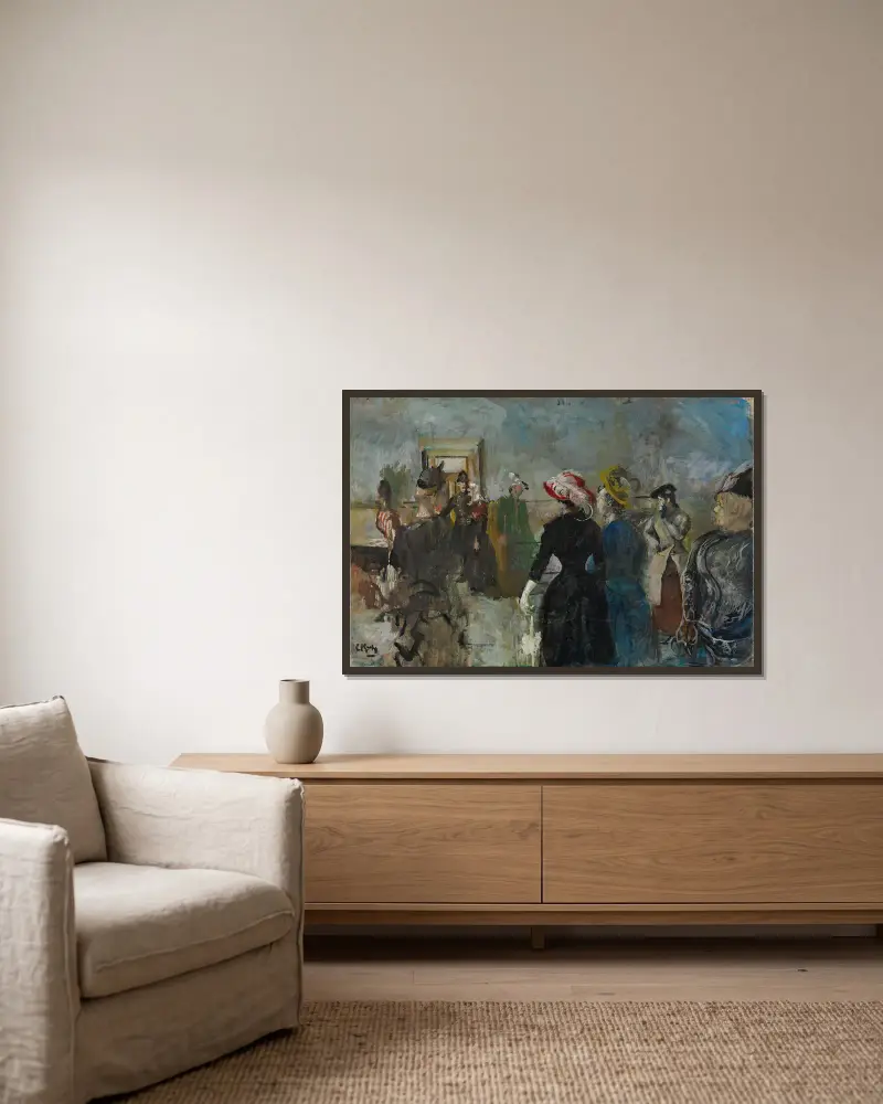 Albertine von Christian Krohg gerahmt an einer Wand