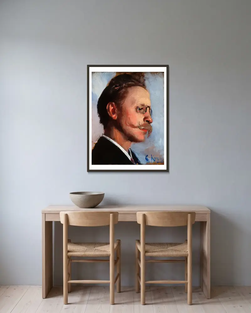 Otto Benzon, Christian Krohg v rámu na stěně