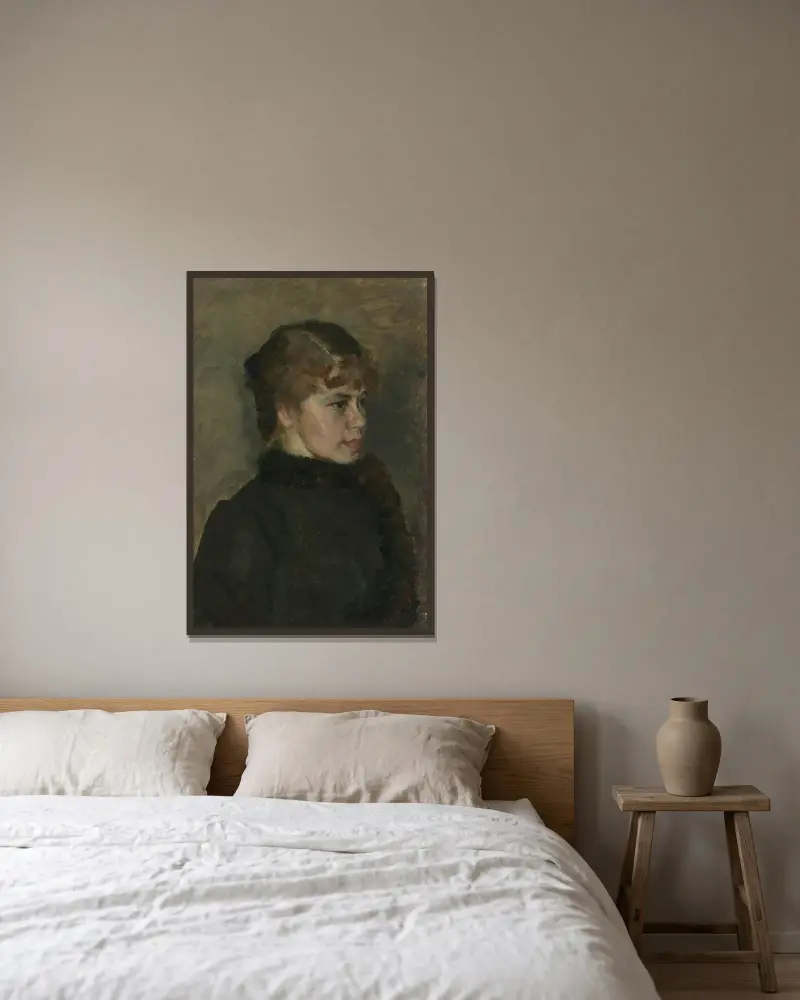Junge Dame von Christian Krohg gerahmt an einer Wand