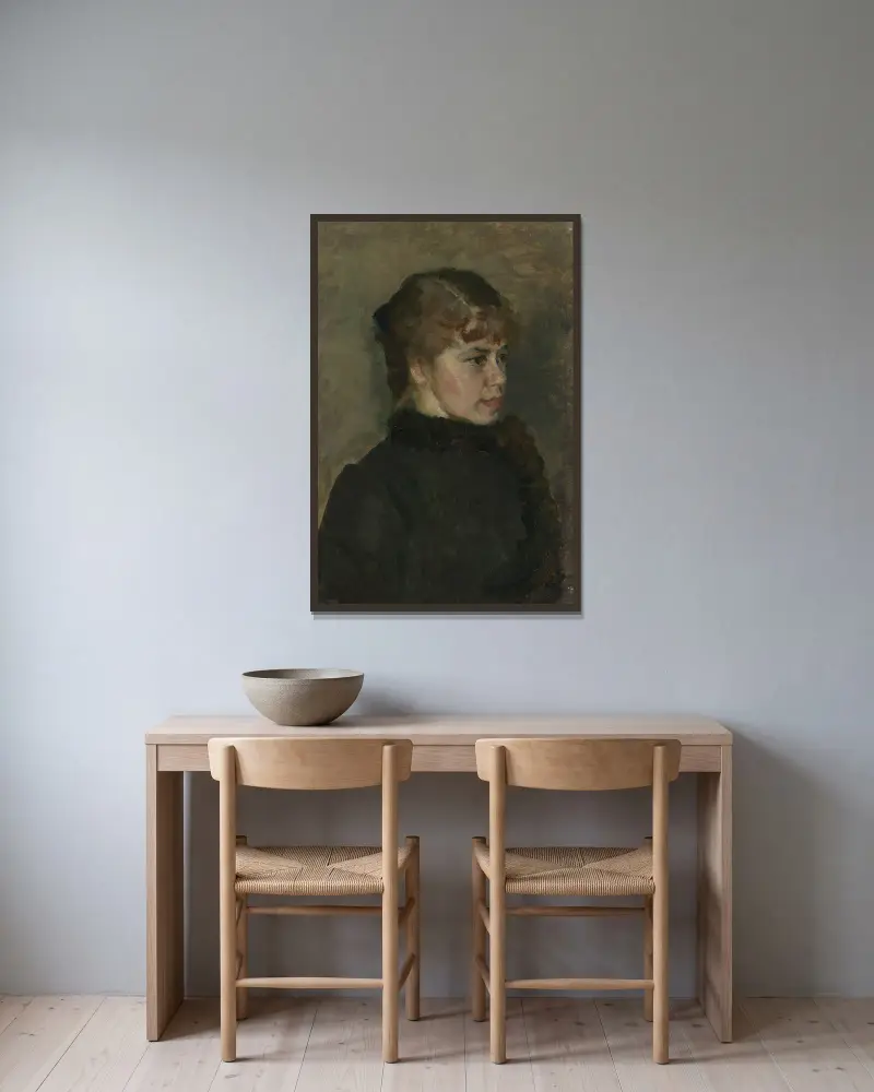 Junge Dame von Christian Krohg gerahmt an einer Wand