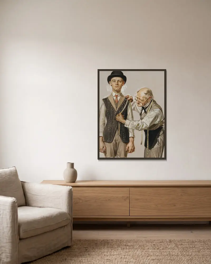 Stworzony do garnituru, Joseph Christian Leyendecker w ramie na ścianie