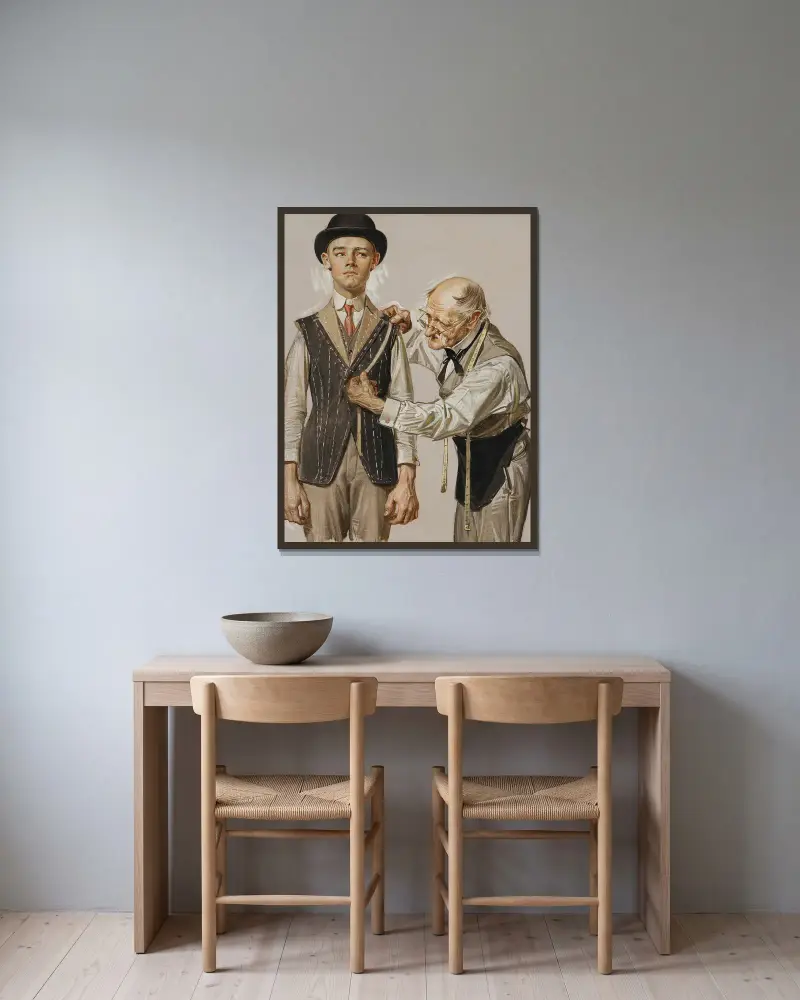 Stworzony do garnituru, Joseph Christian Leyendecker w ramie na ścianie