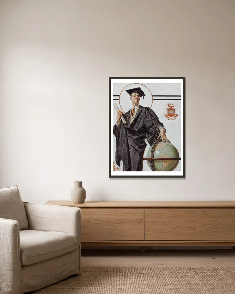 Juni-Absolventin von Joseph Christian Leyendecker gerahmt an einer Wand