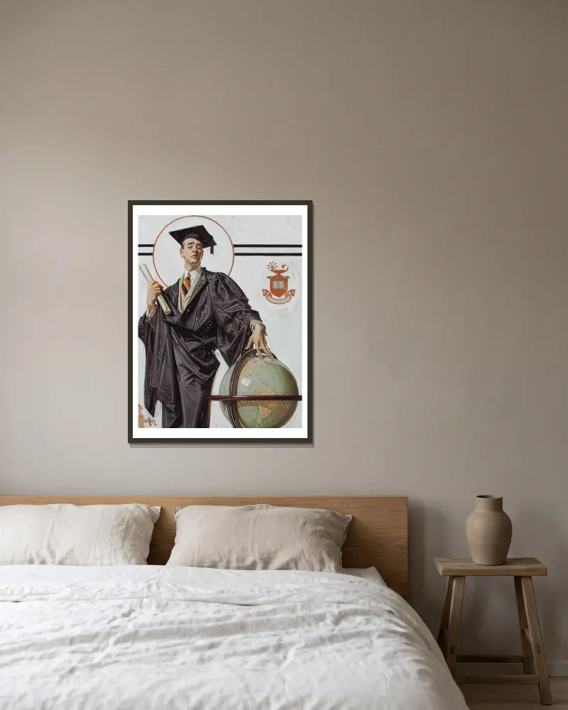 Juni-Absolventin von Joseph Christian Leyendecker gerahmt an einer Wand