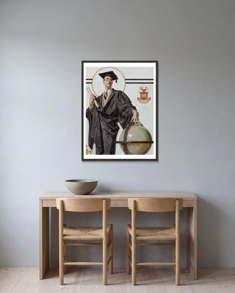 Juni-Absolventin von Joseph Christian Leyendecker gerahmt an einer Wand