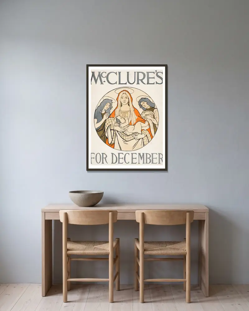 McClure's for December, Joseph Christian Leyendecker w ramie na ścianie